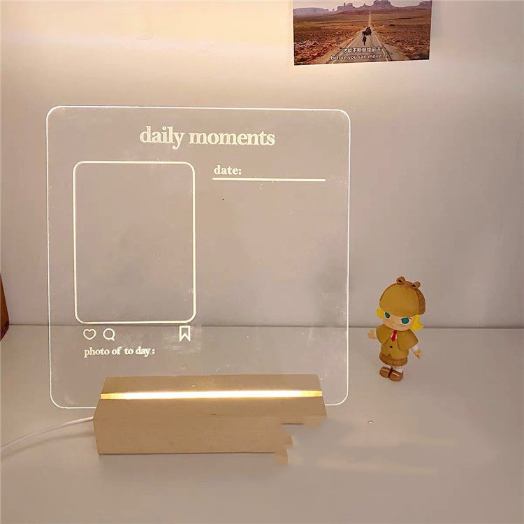 Glowing Message Board with Illuminated Text - A message board with built-in lighting, perfect for illuminating your thoughts and ideas, adding an innovative element to your decor.