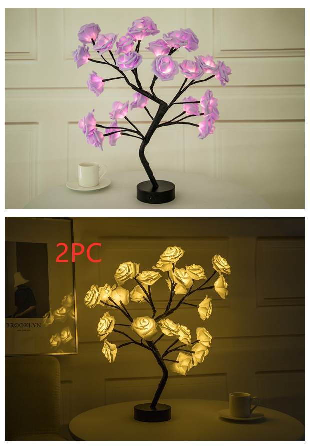 LED Table Lamp with Bonsai Tree Night Lights