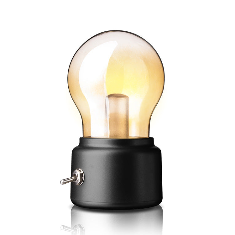 Vintage LED Lamp on Table - A classic, retro-style lamp with modern LED technology, perfect for infusing your space with vintage elegance and charm.