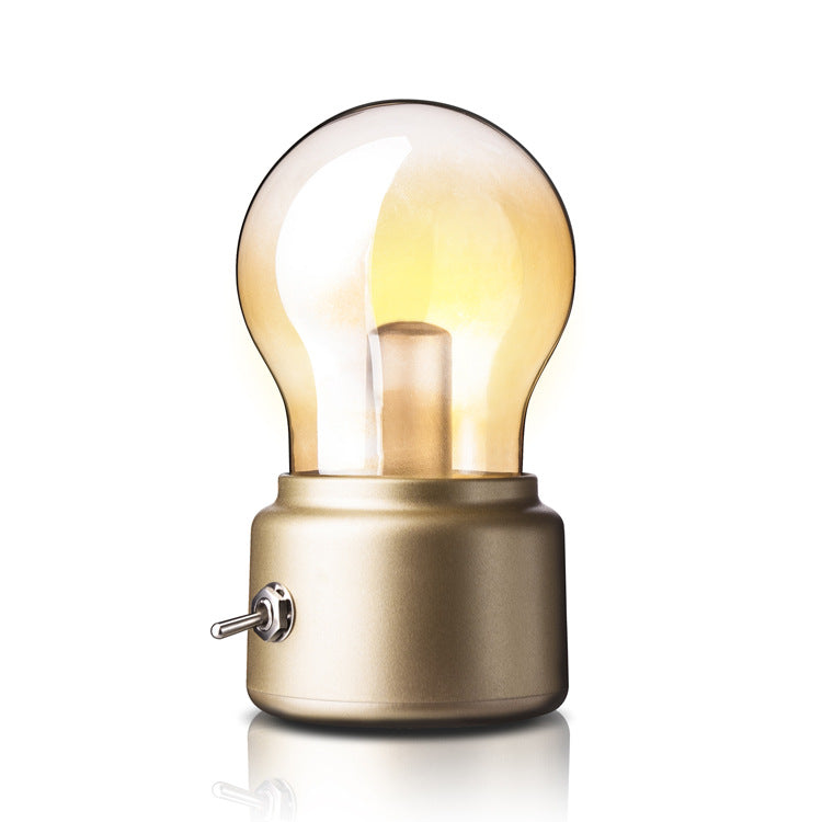 Vintage LED Lamp on Table - A classic, retro-style lamp with modern LED technology, perfect for infusing your space with vintage elegance and charm.