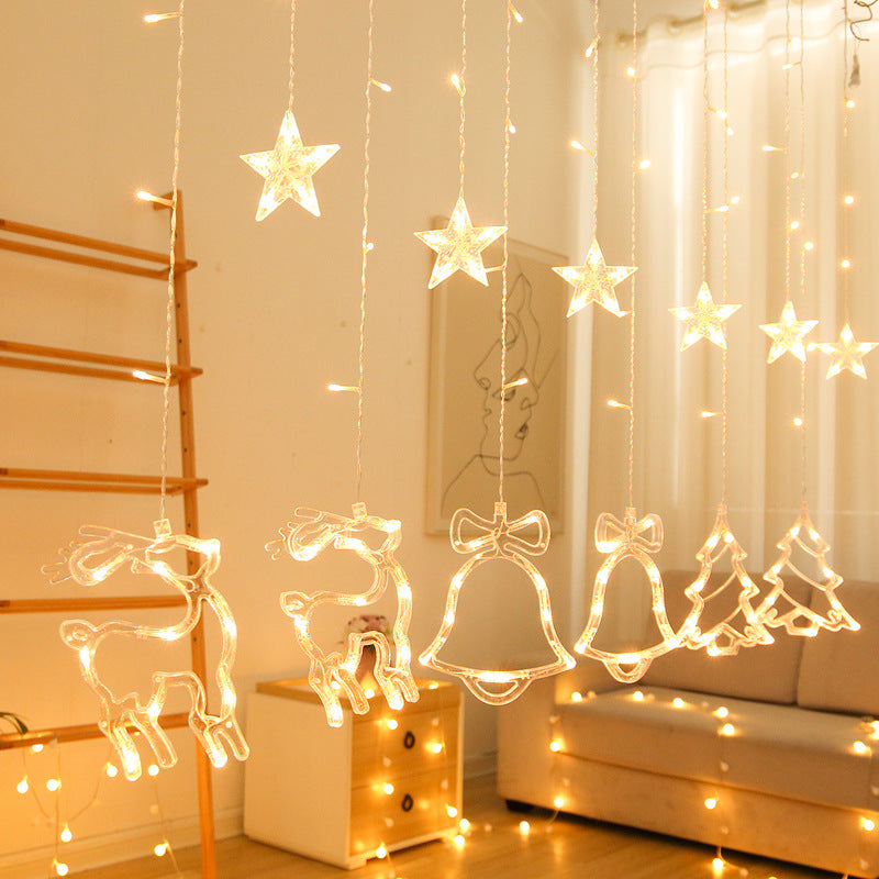 LED Decorative Light String with Star Curtain Design
