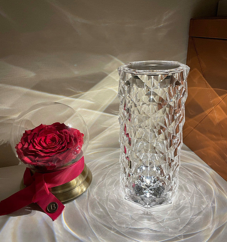 LED Table Lamps with Romantic Rose Diamond Design