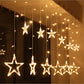 LED Decorative Light String with Star Curtain Design