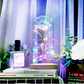 Enchanting LED glass light with eternal rose for Christmas