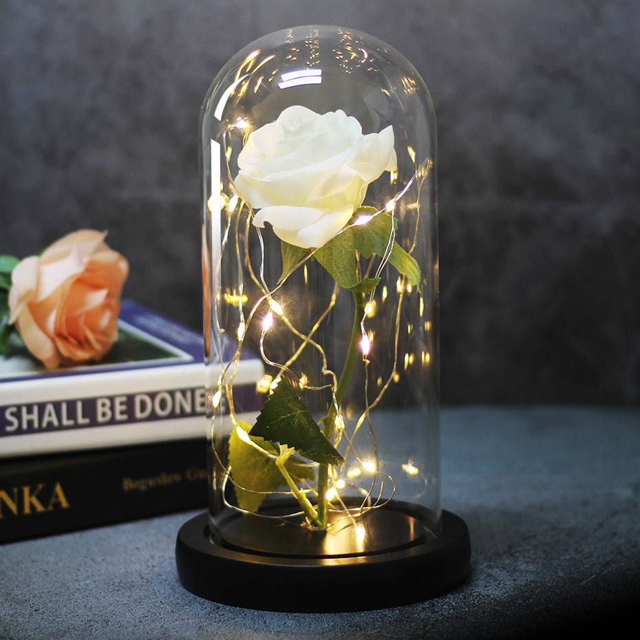 Captivating Glass LED Light: Enchanted Forever Rose – Bonsai Bright™