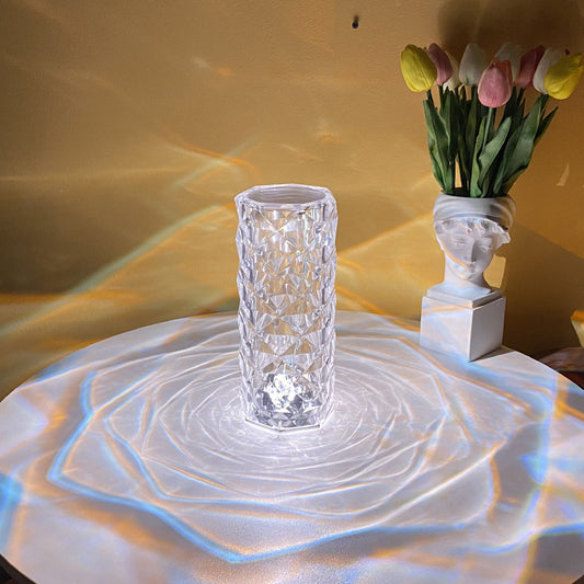 LED Table Lamps with Romantic Rose Diamond Design