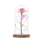 Enchanting LED glass light with eternal rose for Christmas