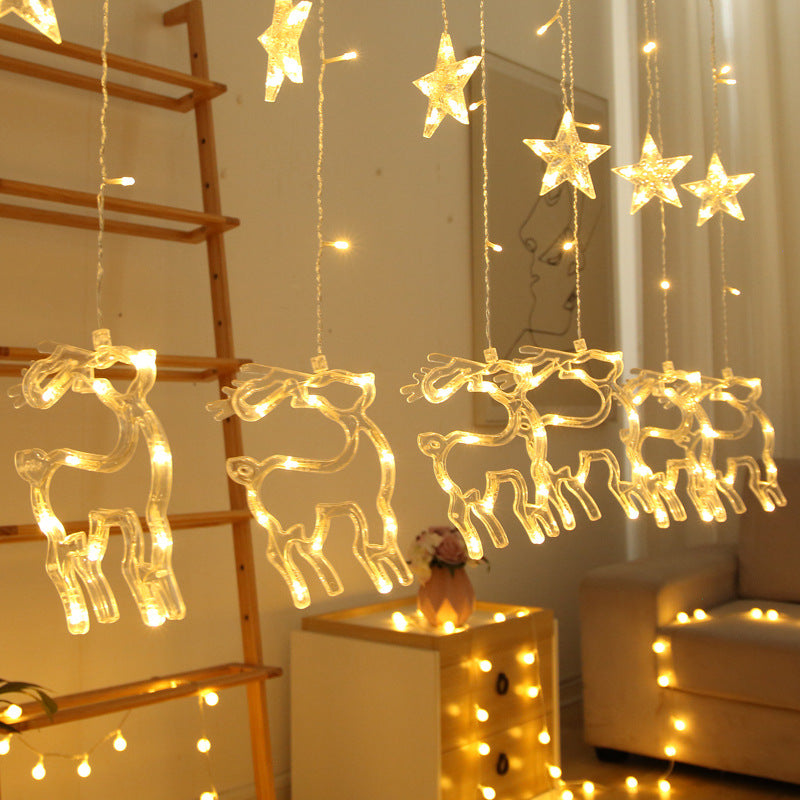 LED Decorative Light String with Star Curtain Design